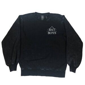 A Court Of Thorns And Roses Bat Boys Oversized Sweatshirt Black Wings ACOTAR XS